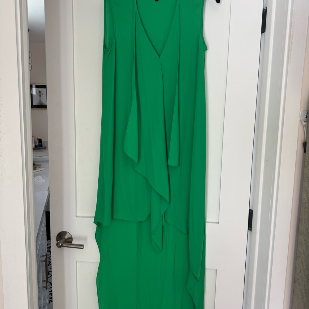 BCBGMaxAzria Green Sleeveless Draped Dress - Size XS